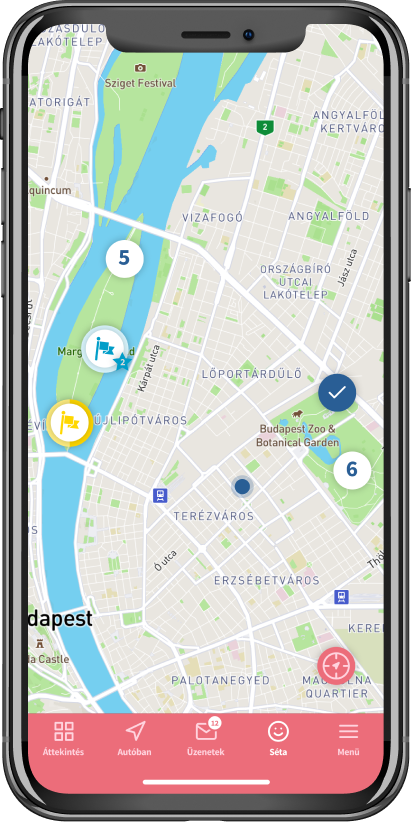 Útramanó sétálós kincskeresés app